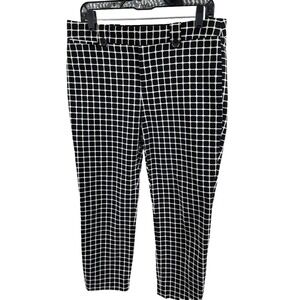 Banana Republic Black Ankle Pants Women's 10 City‎ Y2K Retro Punk Whimsigoth